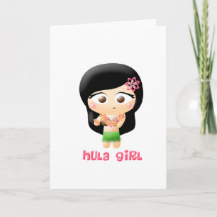 Tarjeta Chica de Hula