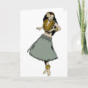 Tarjeta Chica de Hula