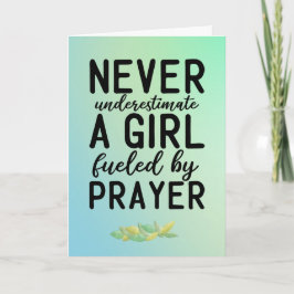 Tarjeta Chica de inspiración alimentado por la oración