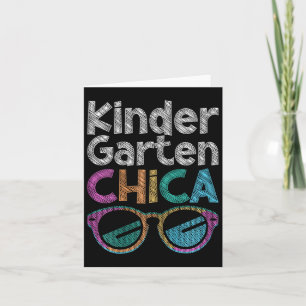 Tarjeta Chica de jardín de infancia vuelve a la escuela es