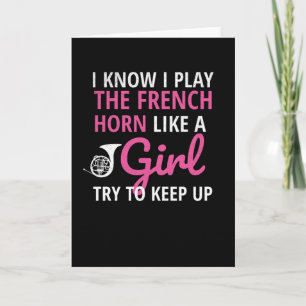 Tarjeta Chica de jugador del Cuerno de Francia   Mujeres d