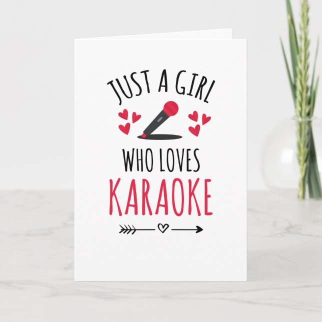 Tarjeta Chica de Karaoke | Noche Karaoke Lovers Karaoke (Anverso)