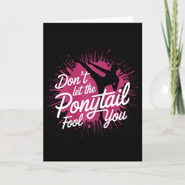 Tarjeta Chica de Karate Confianza con Patada (Anverso)