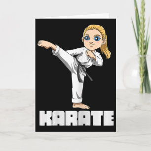 Tarjeta Chica de Karate - Niño de Artes Marciales Japonesa