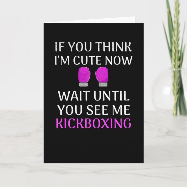 Tarjeta Chica de Kickboxing | Kickboxers Mujeres Muay Thai (Anverso)