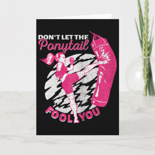 Tarjeta Chica de kickboxing Muay Thai No te dejes engañar