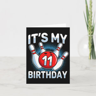 Tarjeta chica de la Fiesta de los Niños de 11 años