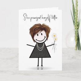 Tarjeta Chica de la figura de un palo corto para el cumple