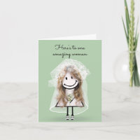 Chica de la figura del palo de novia con Bouquet