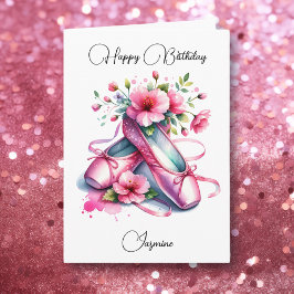 Tarjeta Chica de la página Happy Birday Ballet and Colour