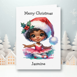 Tarjeta Chica de la página Merriest Navidades Ballerina Co
