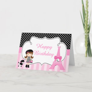 Tarjeta Chica de la Torre Eiffel de París