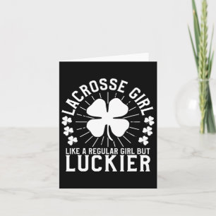 Tarjeta Chica de Lacrosse Día de San Patricio