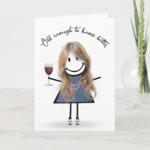 Chica de palitos de cumpleaños con copa de vino