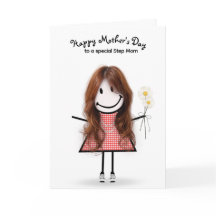 Chica de palitos Día de la Madre para Madrastra 