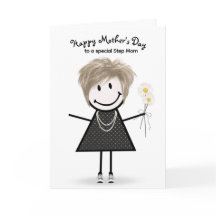 Chica de palitos Día de la Madre para Madrastra 