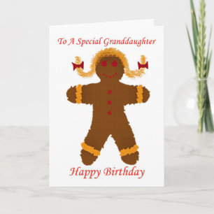 Tarjeta Chica de pan de jornazo feliz nieta