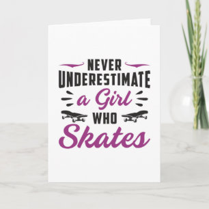 Tarjeta Chica de patinaje Chicas Patinaje sobre patinaje s
