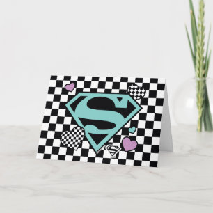Tarjeta Chica de patinaje Supergirl Hearts S-Shield