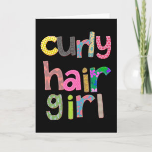 Tarjeta Chica de pelo rizado