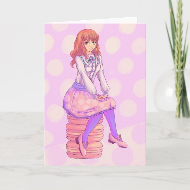 Tarjeta Chica de Pink Macaron (Anverso)
