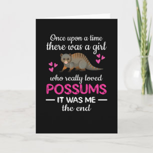 Tarjeta Chica de Possum Opossum Lover Possum Whisperer