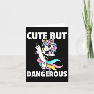 Tarjeta Chica de regalos de karate de unicornio Taekwondo 