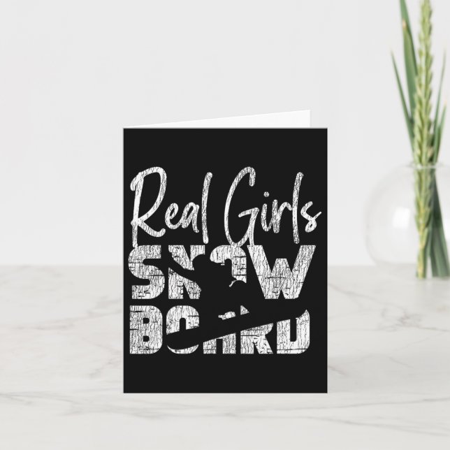 Tarjeta Chica de snowboard Chicas reales sin sentido (Anverso)