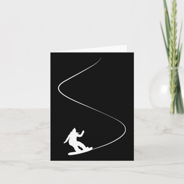 Tarjeta Chica de Snowboard simple dibujado 1 (Anverso)