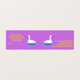 Tarjeta Chica de tema de cisne de cute Baby Shower