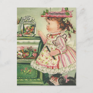 Tarjeta Chica de tienda de vintage Candy