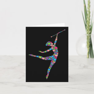 Tarjeta Chica de torbellino de tambor - Silhouette Dancing