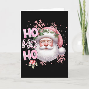 Tarjeta Chica de vacaciones de Navidades de Santa Claus Pi