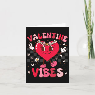 Tarjeta Chica de Vibraciones de San Valentín Groovy Mujer 