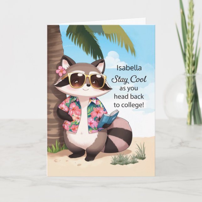 Tarjeta Chica de vuelta a la universidad Permanecer Guay P (Anverso)