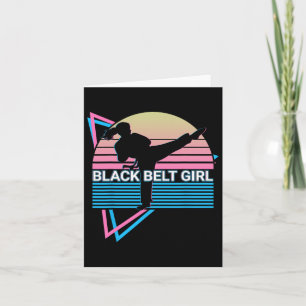 Tarjeta Chica del cinturón negro - Judo Karate Jiu Jitsu T