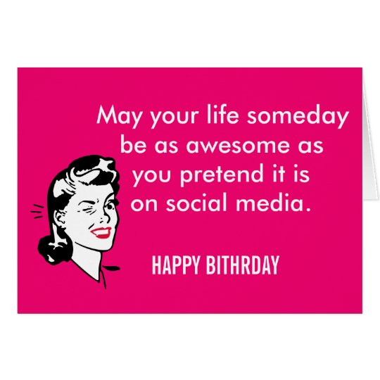 Tarjeta Chica del cumpleaños de SocialMedia