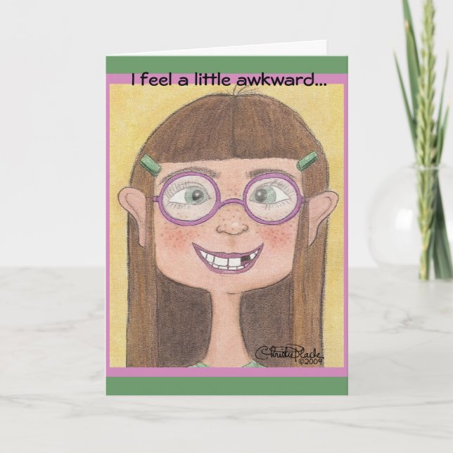 Tarjeta Chica del escenario incómodo (Anverso)