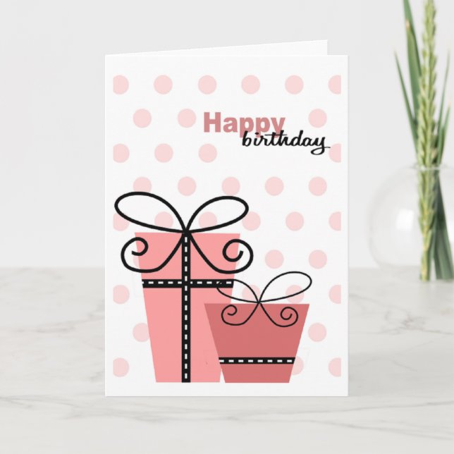 Tarjeta Chica del feliz cumpleaños (Anverso)
