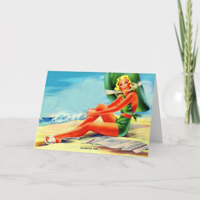 Tarjeta chica del glamour de los años 1940 (Anverso)