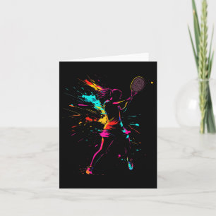 Tarjeta Chica del Jugador de Dminton de Netll Court Game P