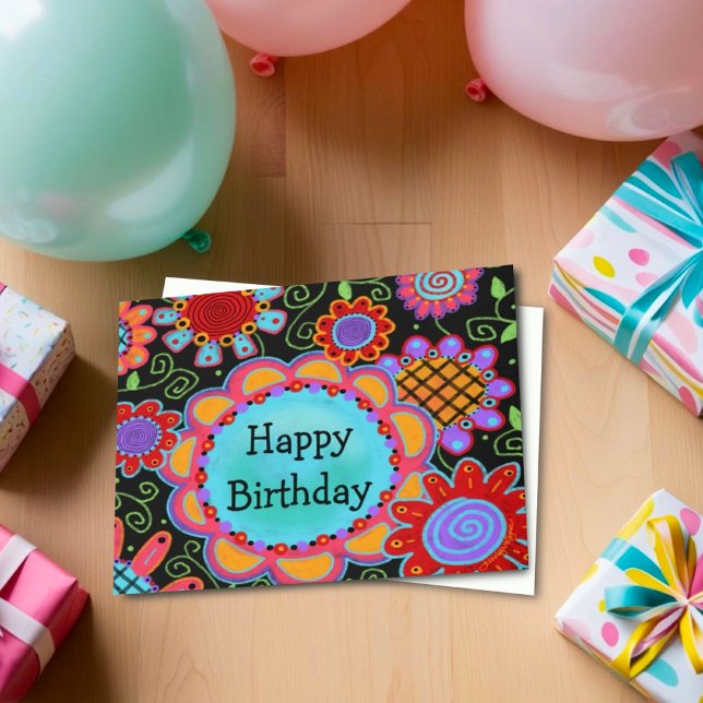 Tarjeta Chica Divertida Colorida Cumpleaños Felizísimo (Subido por el creador)