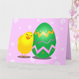 Tarjeta Chica divertida de Pascua