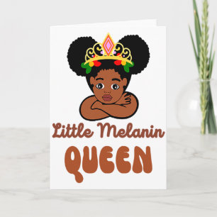 Tarjeta Chica Divertida Reina de Poco Melanismo Mont de la