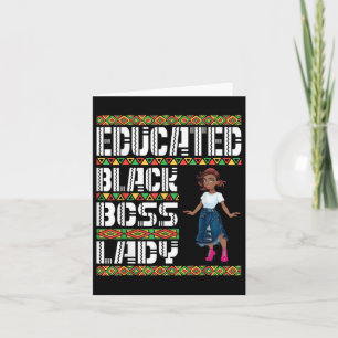 Tarjeta Chica educada jefa negra dama África norteamerican