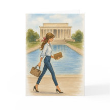 Chica elegante en Washington, DC