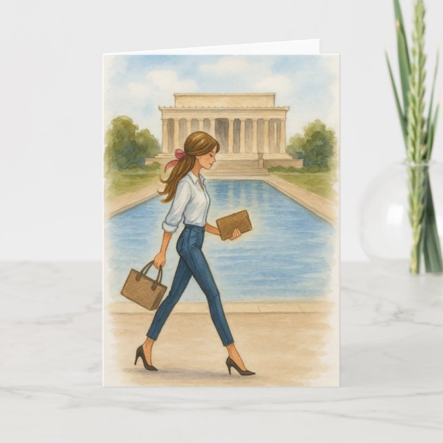 Tarjeta Chica elegante en Washington, DC (Anverso)