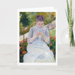 Tarjeta Chica en el Jardín, Mary Cassatt
