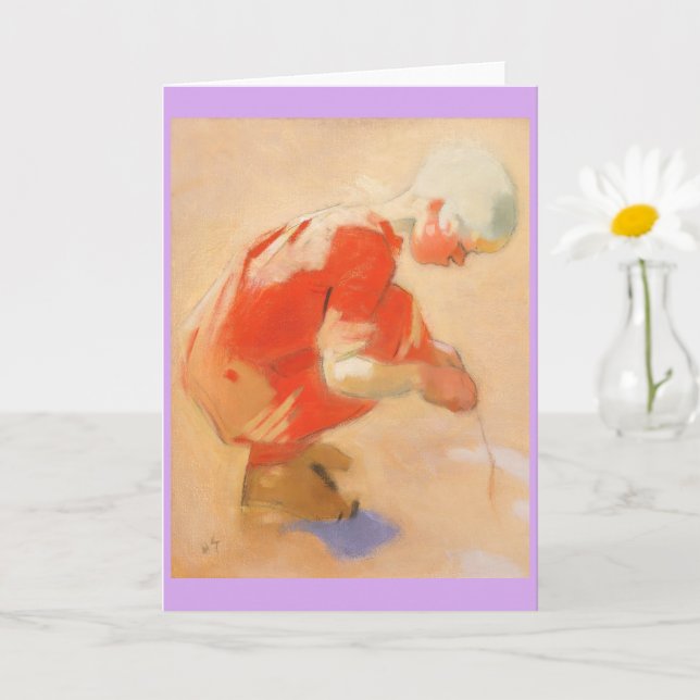 Tarjeta Chica en la arena, Helene Schjerfbeck (Planta pequeña)