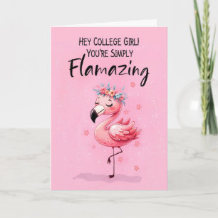 Tarjeta Chica En La Escuela Diciendo Su Fabuloso Flamingo